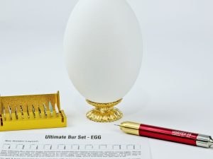 Emu Egg with Vortex F5 carver and Ultimate bur set for egg